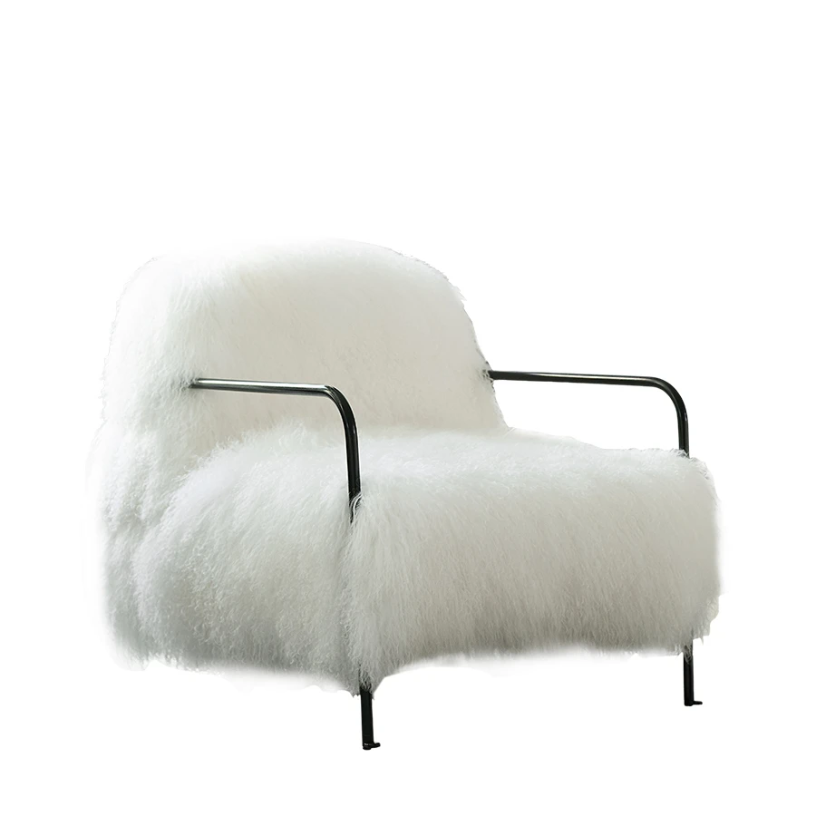 

Italian Minimalist Single-seat Sofa Chair, Wool Designer, Sample Room, Light Luxury Chair, Post-modern Personality, Leisure