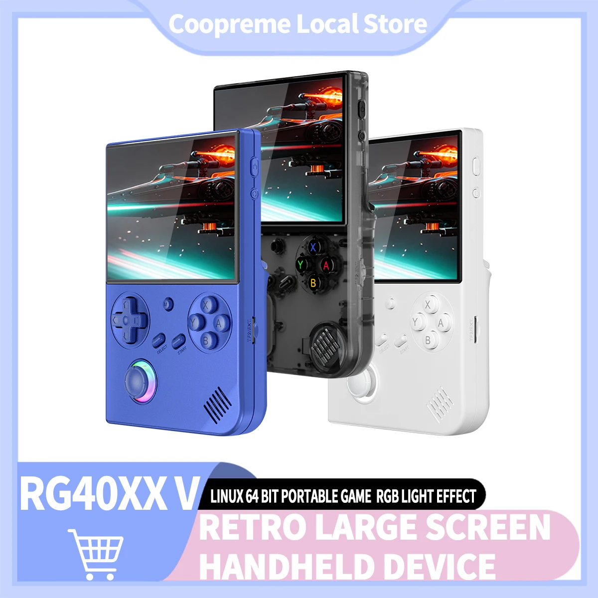 

RG40XXV 64-bit Linux retro handheld game console 4.0 IPS screen supports 5g Bluetooth HD output 3200mah battery