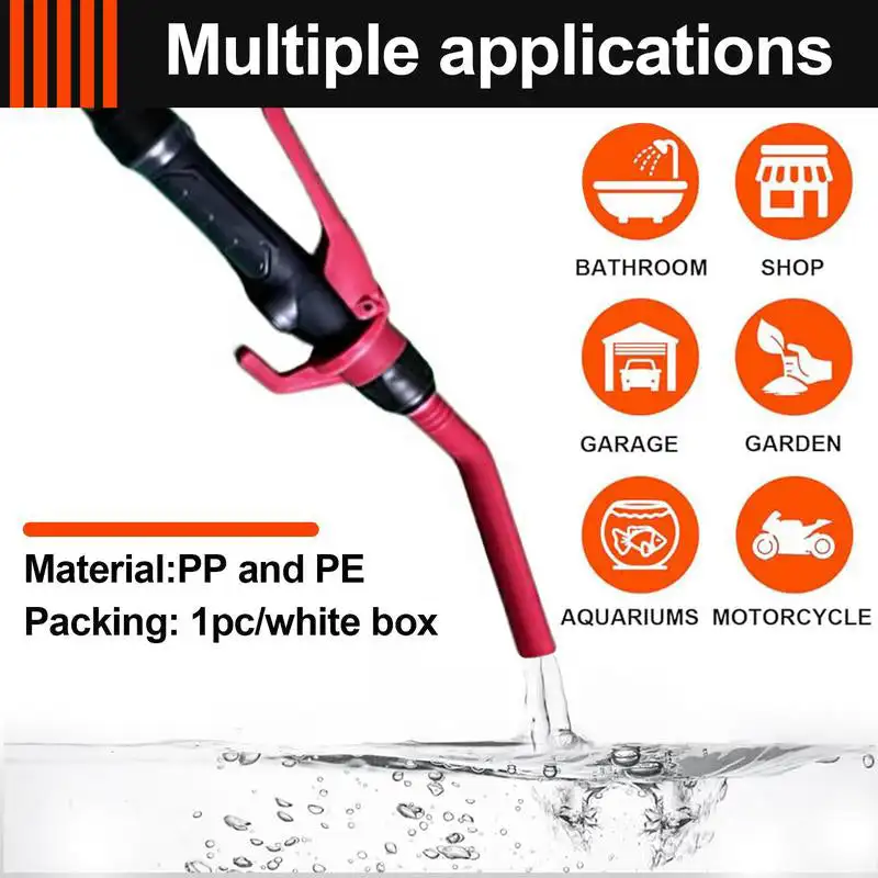 Portable Power Battery Pump Portable Fuel Pump with Hose Outdoor Auto Repair Liquid High Pressure Transfer Hose