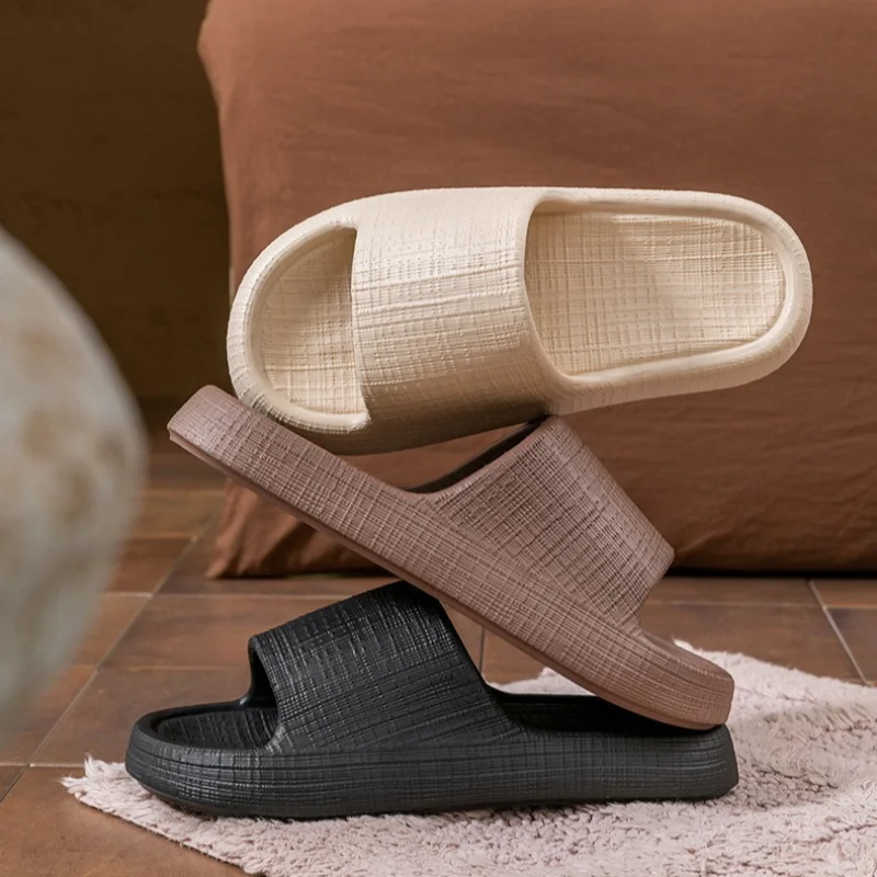 2026 Summer Indoor Home Use Soft Bottom EVA Anti-Slip Women'sSlippers Comfortable Slip-On Flat SHOES Women's Sandals Man Shoes
