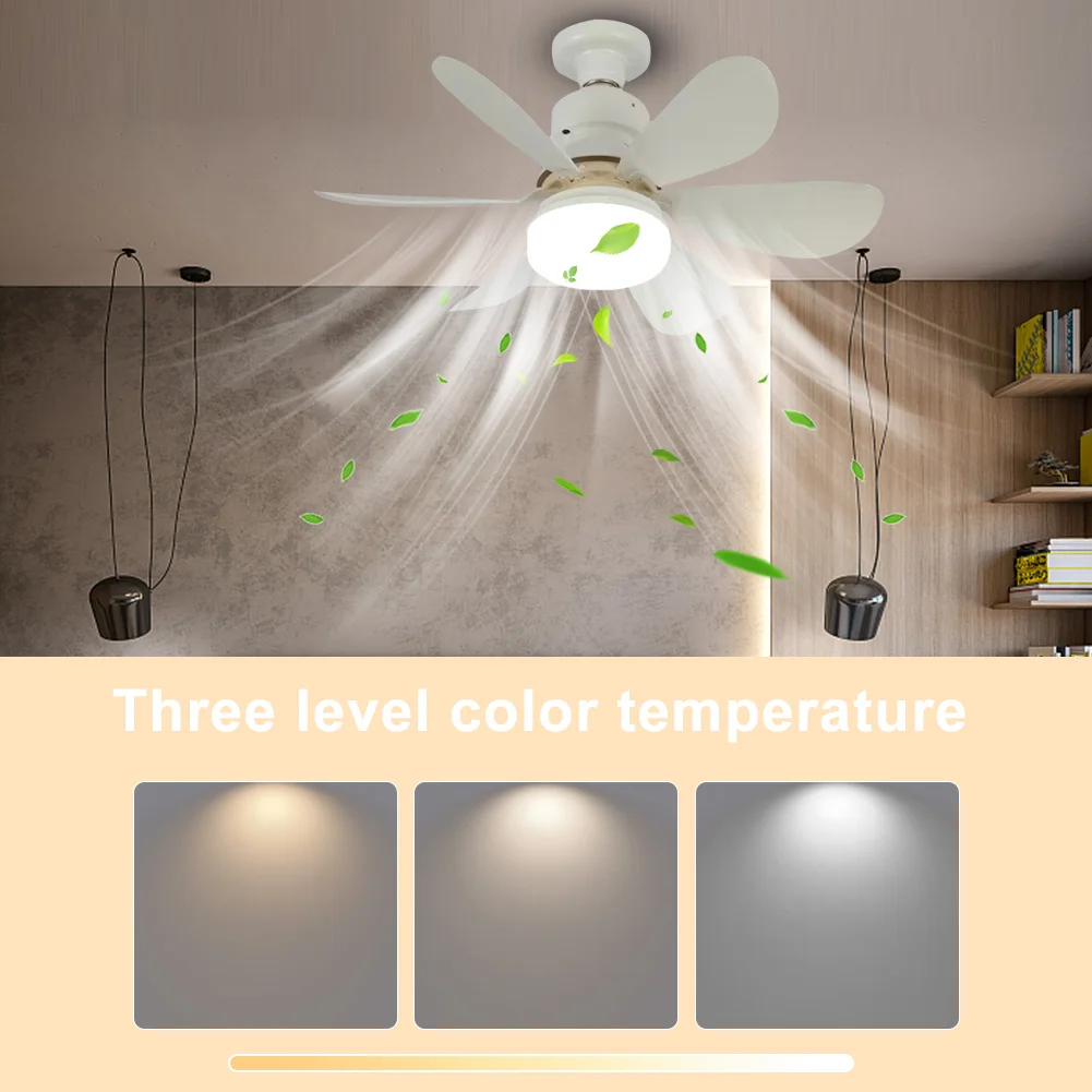40W 2-in-1 Ceiling Fan with Light Remote Control Fan Lights Dimmable E27 Socket Bedroom Living Room Kitchen Office Bathroom view 4