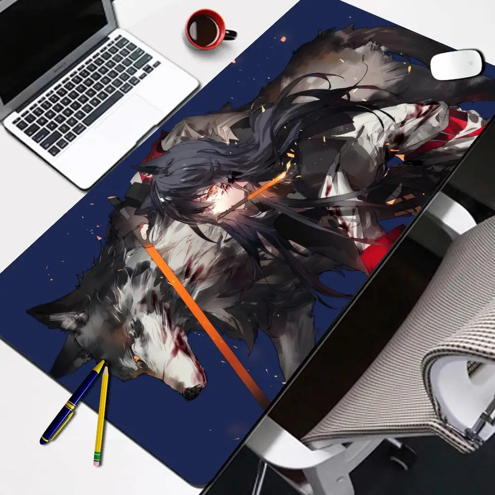 

Kawaii Anime Game Mouse Mat Arknights Texas Mousepad With Lock Edge Gaming Accessories Prime Gaming XXL Keyboard Pad