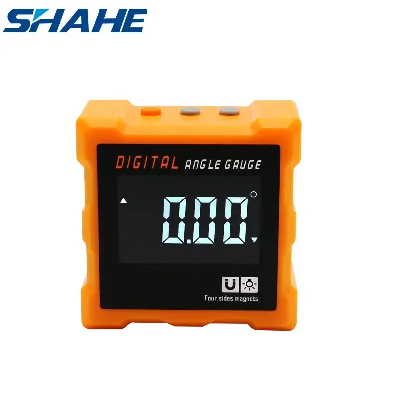 SHAHE Four Side Magnetic Protractor Angle Measurement Electronic Angle Meter Inclinometro Digital