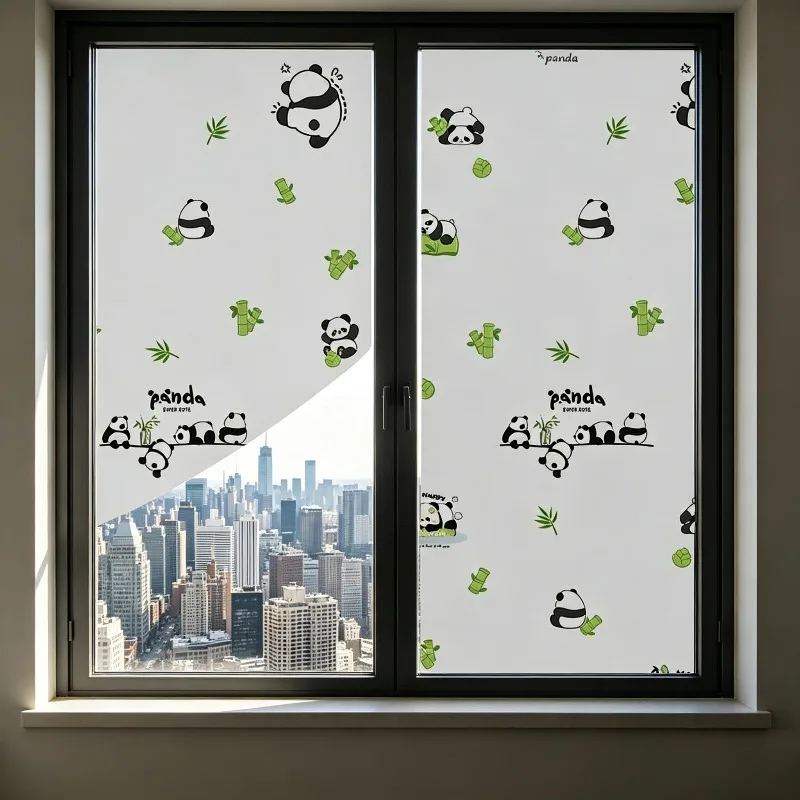 Thickened Full Blackout Anti-peep Glass Film Sunshade Anti-sunburn Self-adhesive Window Sticker Bathroom Bedroom Door Decoration