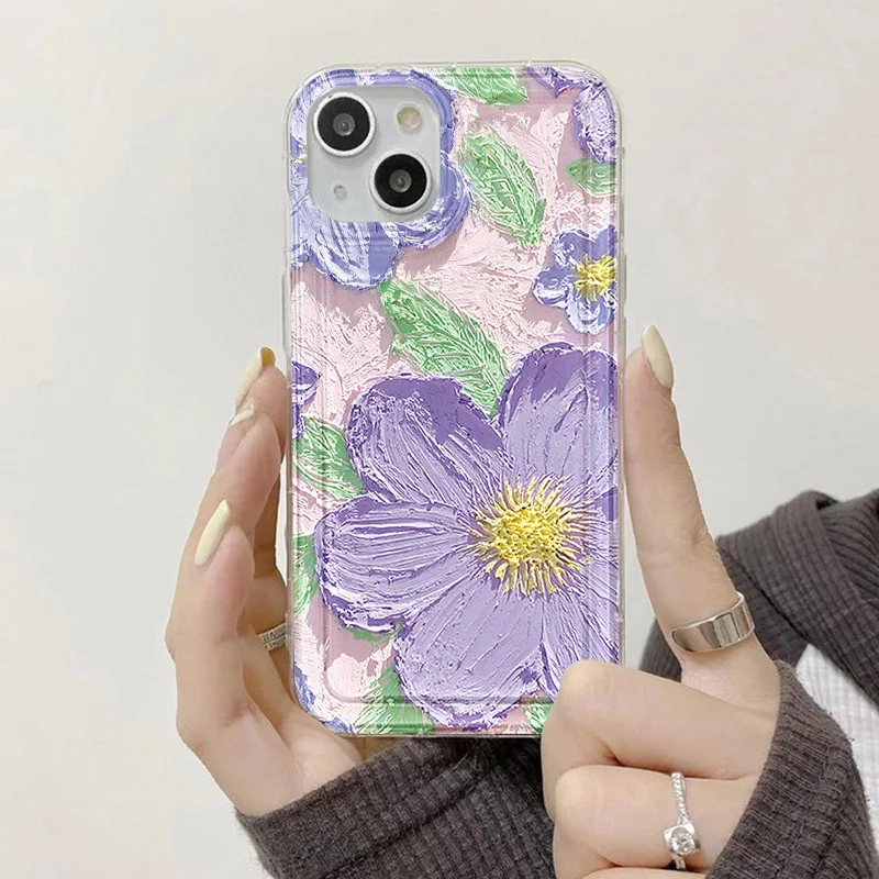 Sunflower Clear Case For iPhone 15 Pro Max Case iPhone 12 11 13 14 15 Plus 6 7 8 SE 2022 2020 i13 Funda Soft Silicone Back Cover