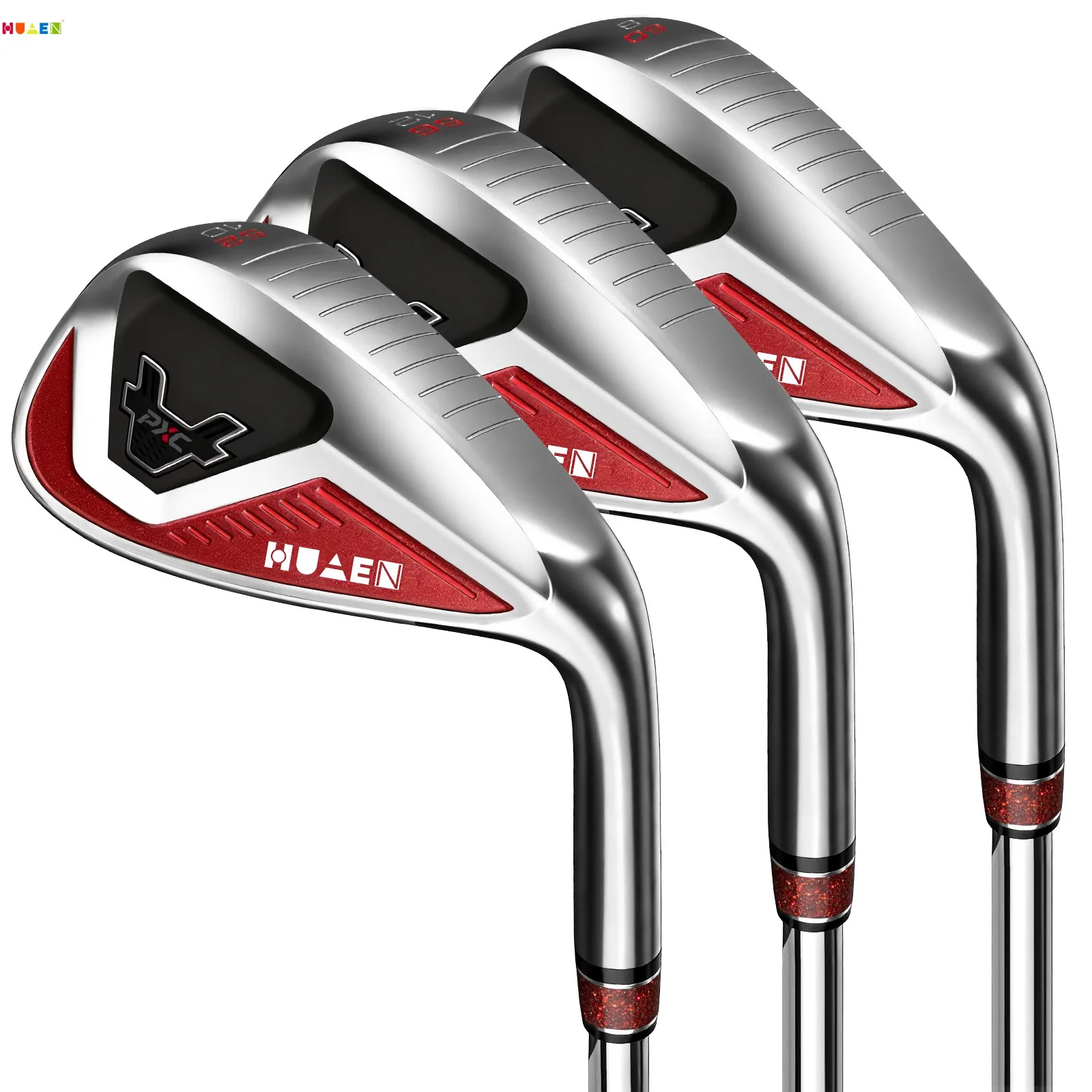 HAUEN PXC Full Face Stainless Steel Golf Wedges Men Unique Look Exceptional Spin Low Bounce Game Improvement 52 56 60 Degree
