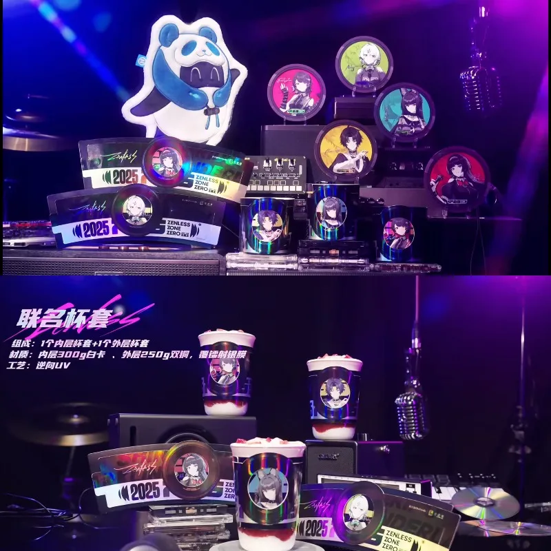 

Официальные подлинные акриловые светящиеся подставки ChaPanda×Zenless Zone Zero 2nd Collaboration, полотенца для рук, ограниченное количество рукавов с чашками