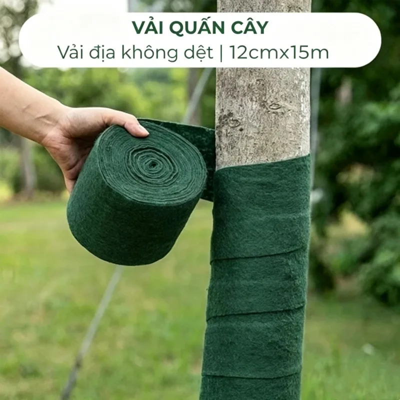 2Roll Tree Wrapping Tape, Width 12cm, Length 20m, Tree Trunk Protection, Non-Woven Fabric, Super Durable