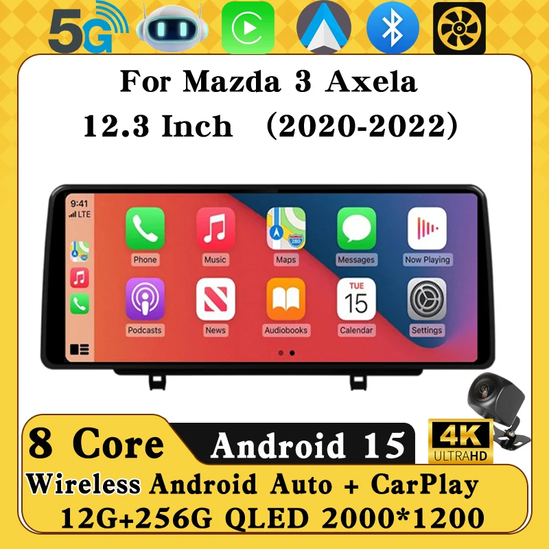 

12.3 Inch Android 16 For Mazda 3 Axela 2020 - 2022 Multimedia Player Car Radio GPS Navigation Video Stereo Audio Head Unit WIFI