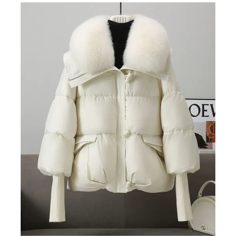 

Winter Faux Fur Padded Snow Parka Cotton Jacket Padded Casual Slim Coat Emboridery Hooded Parkas Wadded Warm Overcoat