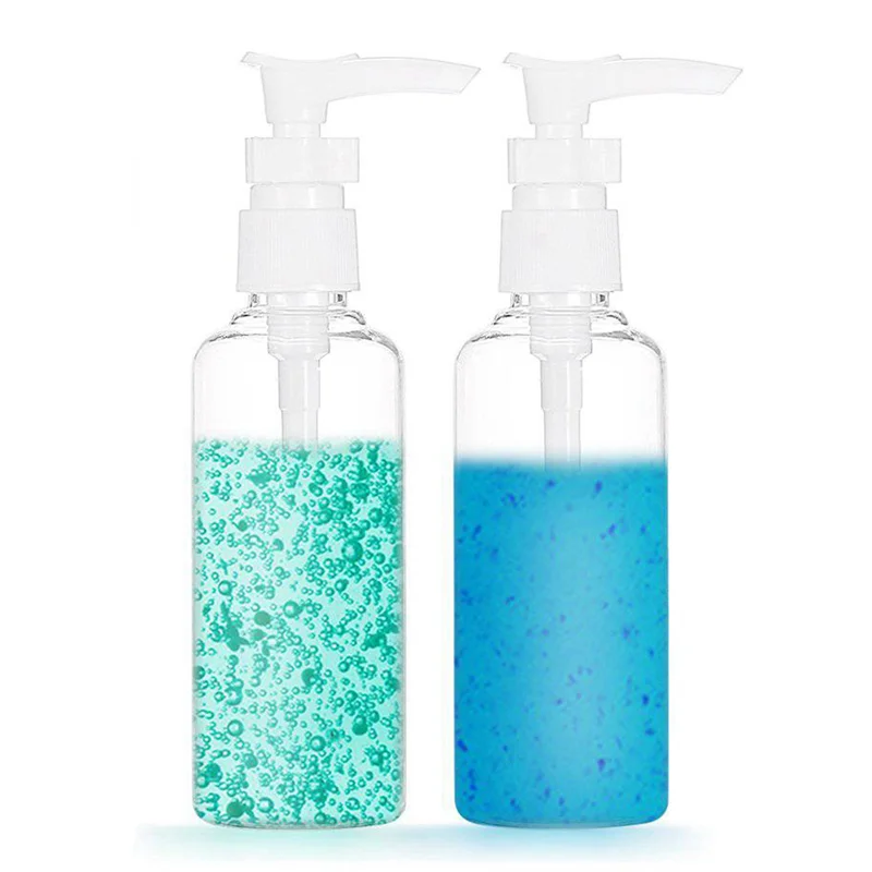 【MUST-HAVES】72 pacote 3.4oz/100ml garrafas de viagem transparentes bomba garrafa dispensador de loção para água, óleo de massagem, shampoo