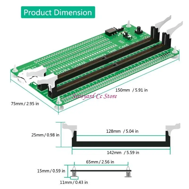 N3UC Memory Tester Memory Diagnostic Analyzers Desktop DDR4 DIMM TESTER CARD #6