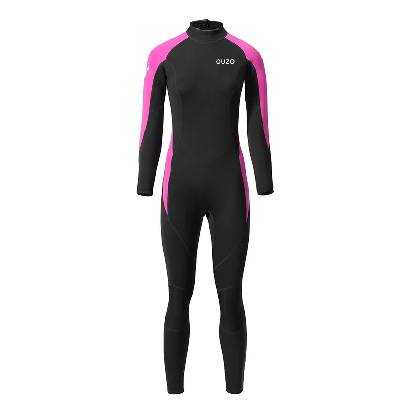 

New Wetsuit 1.5MM Neoprene Women's Long Sleeve Warm Sunscreen Anti-cold Diving Suit One Piece Winter Surfsuit Jellyfish Clothing