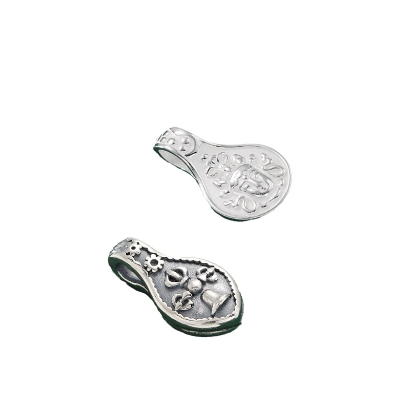 100% 925 Silver Buddhist Buddha Prayer Beads Counter Tibetan Dorje Mala's Bum Counters Sterling