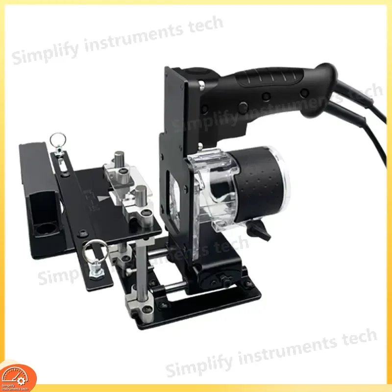 2 in 1 Woodworking Edge Banding Portable Handheld Trimmer Router Side Hole Drilling Jig Kit DIY Carpenter Tools