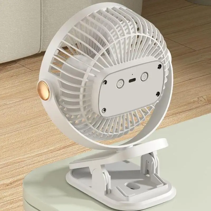 

Portable Mini 360°Flip USB Rechargeable Table Fan Clip-on Type Desk Fan Hanging Clip Fan Night Light Air Cooler Outdoor