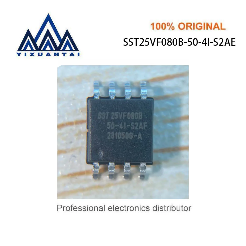 

5pcs/Lot SST25VF080B-50-4I-S2AE SST25VF080B NOR Flash Serial-SPI 3.3V 8M-bit 1M x 8 8ns 8-Pin SOIC Tube New