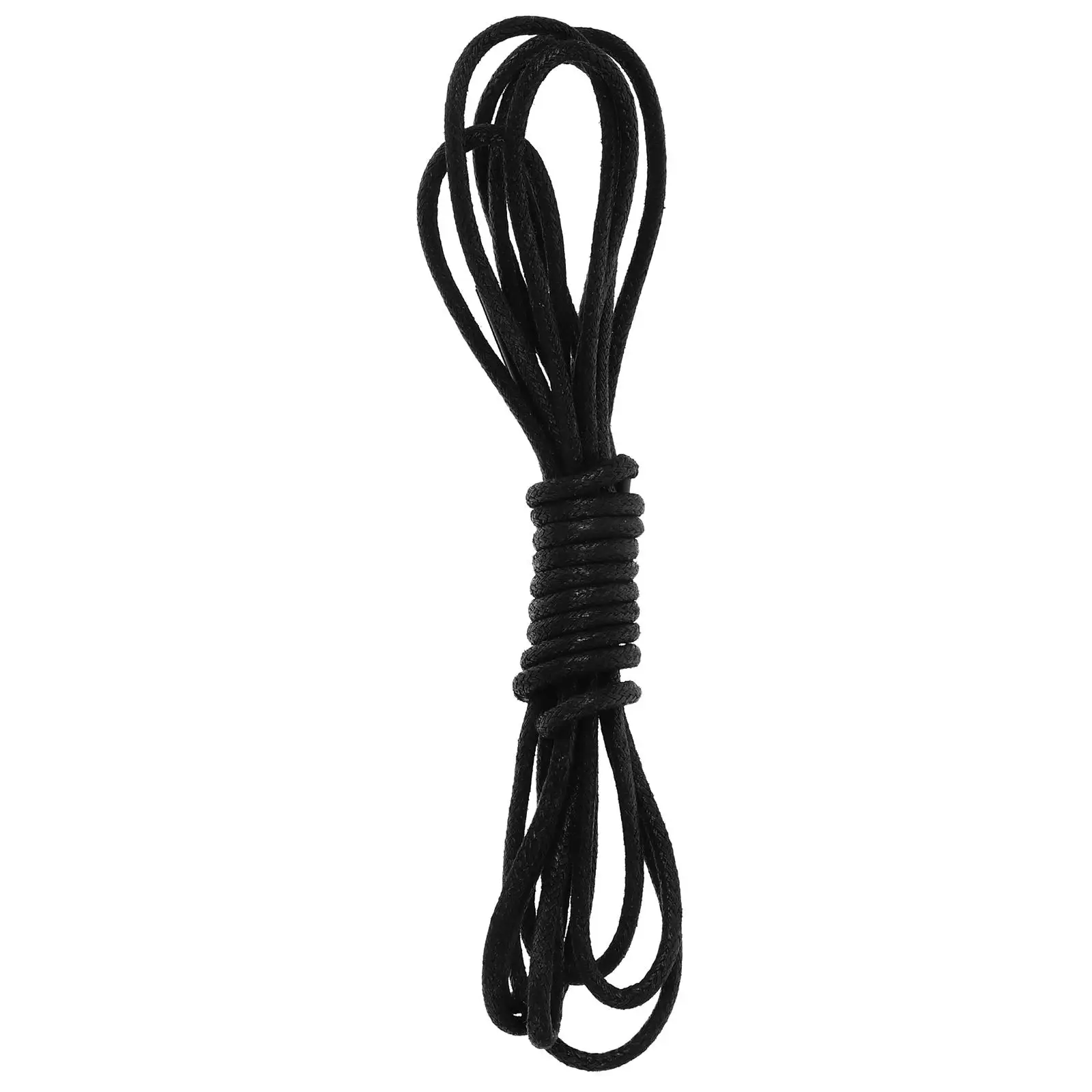 

Round Waxed Laces for Leather Shoes Boots Dress Shoe Laces 6 Hole Black 120CM Polyester Durable Shoelaces