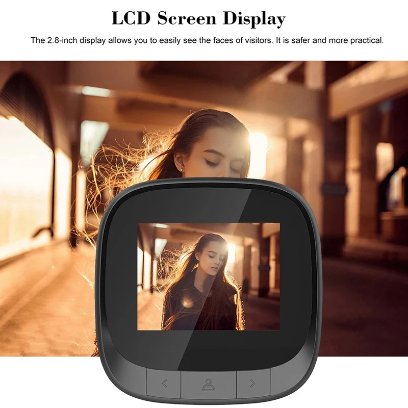 ABFN-2.4 بوصة الذكية عارض الباب الإلكتروني كاميرا رقمية جرس الباب مكافحة السطو البصرية جرس الباب المشاهد باب العين 320X240