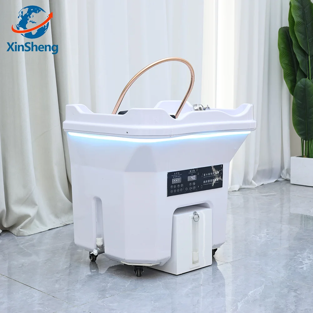 XinSheng أنابيب مياه مريحة غير متصلة مع رأس خزان المياه سبا تداول المياه شامبو حوض غسيل الشعر صالون