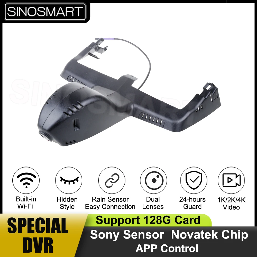 SINOSMART 1080P Novatek Wifi DVR Camera for BMW X4 2019 xDrive25i xDrive30i M Sport Model Control SONY IMX307