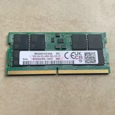 1Pcs M425R4GA3BB0-CQKOD M425R4GA3BB0 32GB 32G DDR5 4800MHz 2Rx8 4800B SODIMM Laptop RAM Notebook Memory