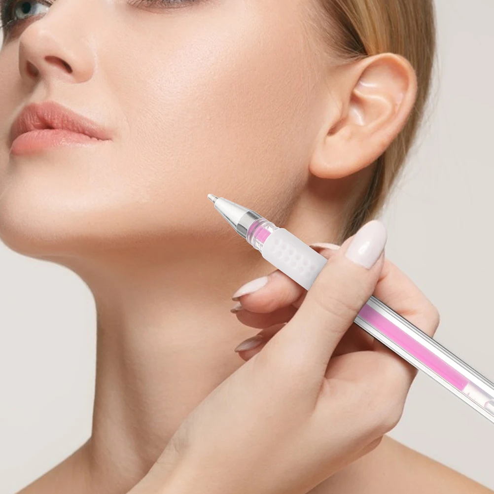 

1 set Skin Marker Pen Eyebrow Lip Bleaching Sweat Proof Fine Tip Mapping Beauty Tool 6 Refills Supplies