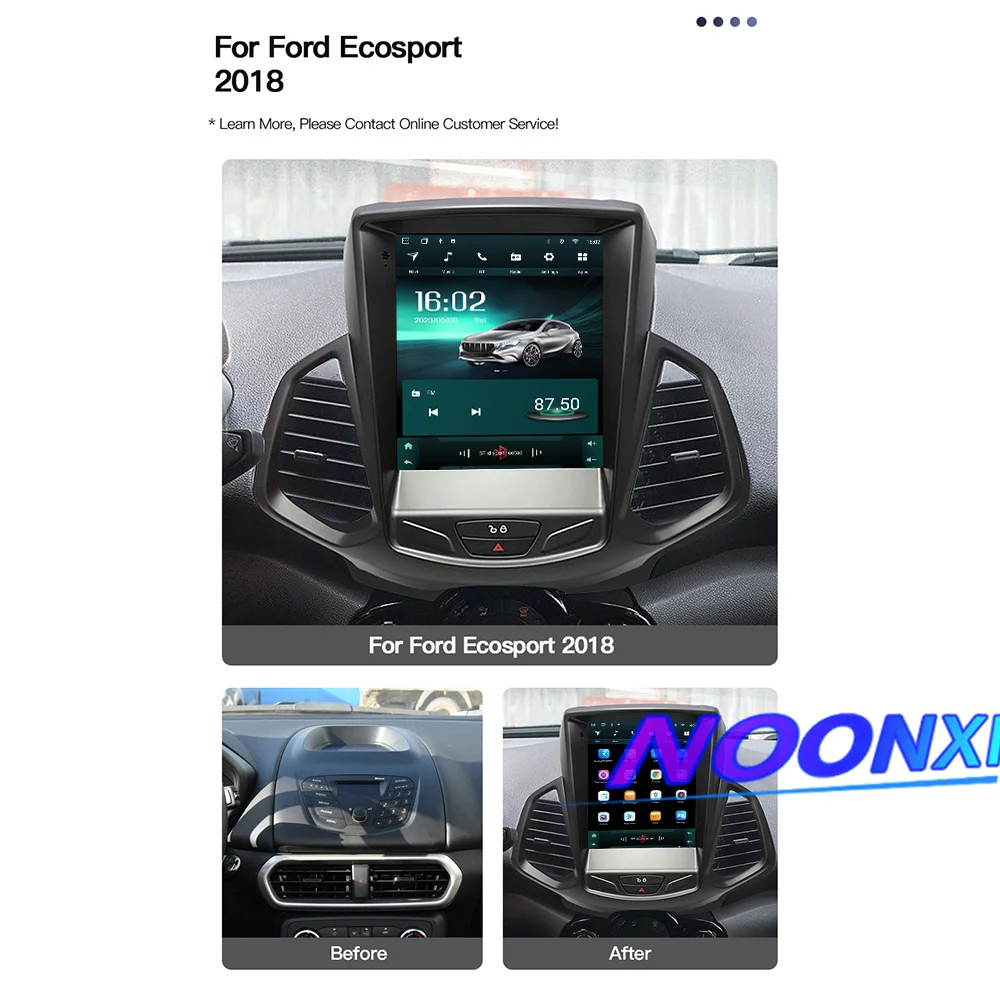 10.4 Inch Android 13 For Ford Ecosport 2013-2018 Car Radio Auto Video Multimedia Player GPS Navigation Stereo Carplay Head Unit