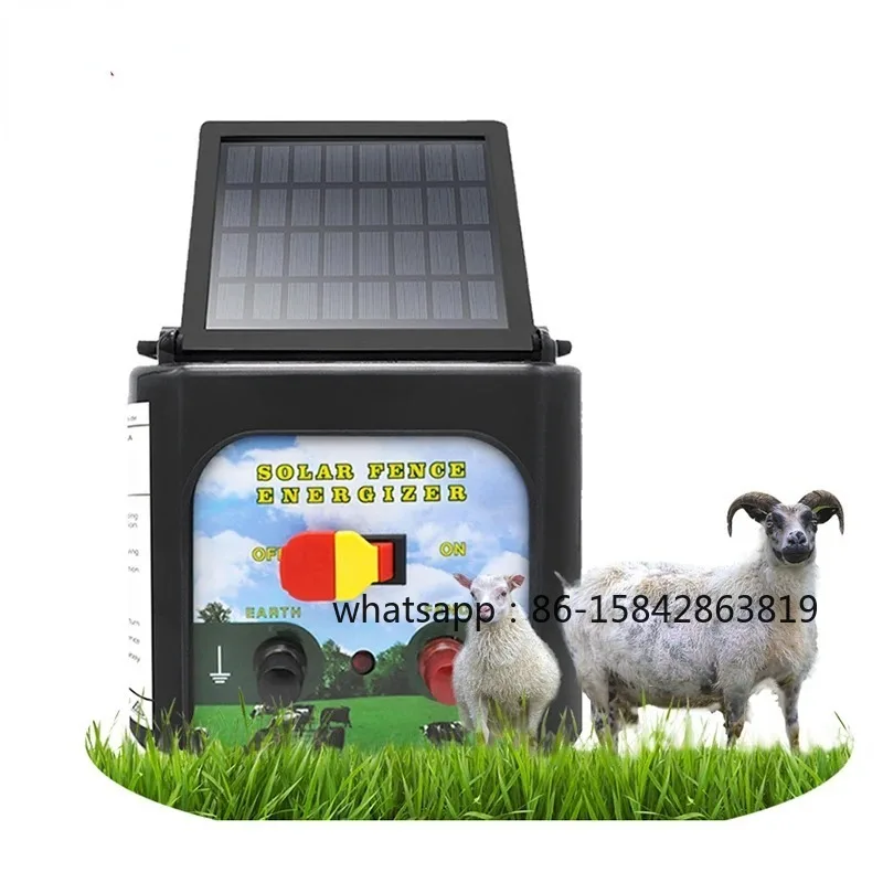 Electric Fence Energizer 0.15 Joule Solar Farm Fence Voltage Energizer Cattle Horses Sheep Elephant Electric Fence Accessories