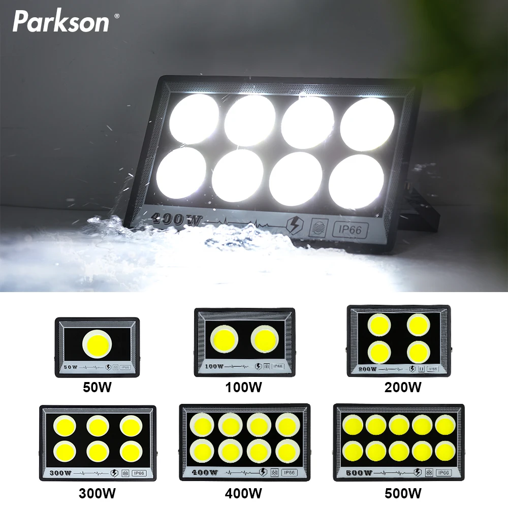 

LED Flood Light 50W 100W 200W 300W 500W IP65 Waterproof Outdoor Garden Projector Lighting Spotlight Street Lamp LED FloodLight