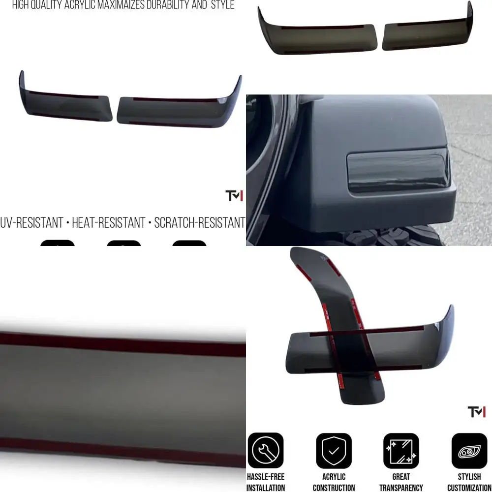 

Smoked Acrylic Turn Signal Light LED Fender Light Cover for 2018-2024 Jeep Wrangler JL Rubicon, Sahara &20-24 Jeep Gladiator JT