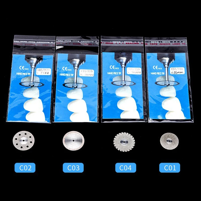 

Dental Lab Diamond Disc Double Sided Fine Grit Cutting Tool 0.25mm Diameter with Mandrels for Precision Work