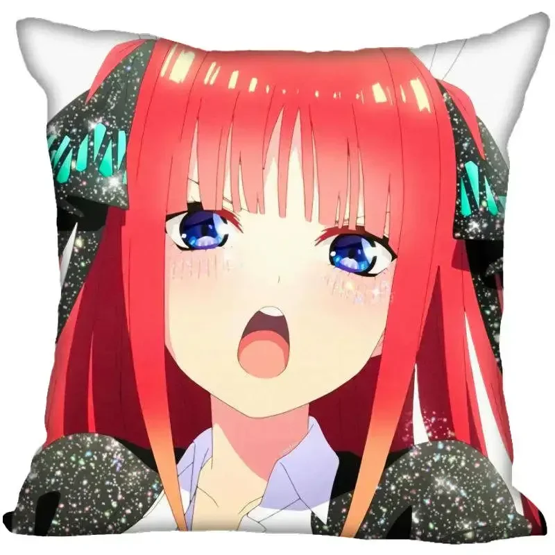 Anime Girl Nino Nakano Pillow Case High Quality Satin Fabric Pillowcase Decorative Pillow Cover Wedding Decorative