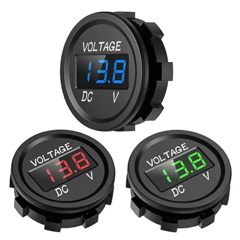 

Waterproof Round DC5V - 48V Digital Voltmeter Tester Monitor Display for Motorboat, Motorcycle and Car LED Panel