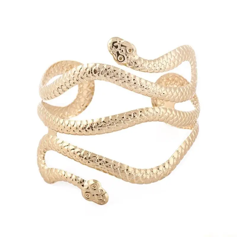 31BF Punk Fashion Coiled Snake Upper Arm Cuff Open Ended Armlet Bracelets