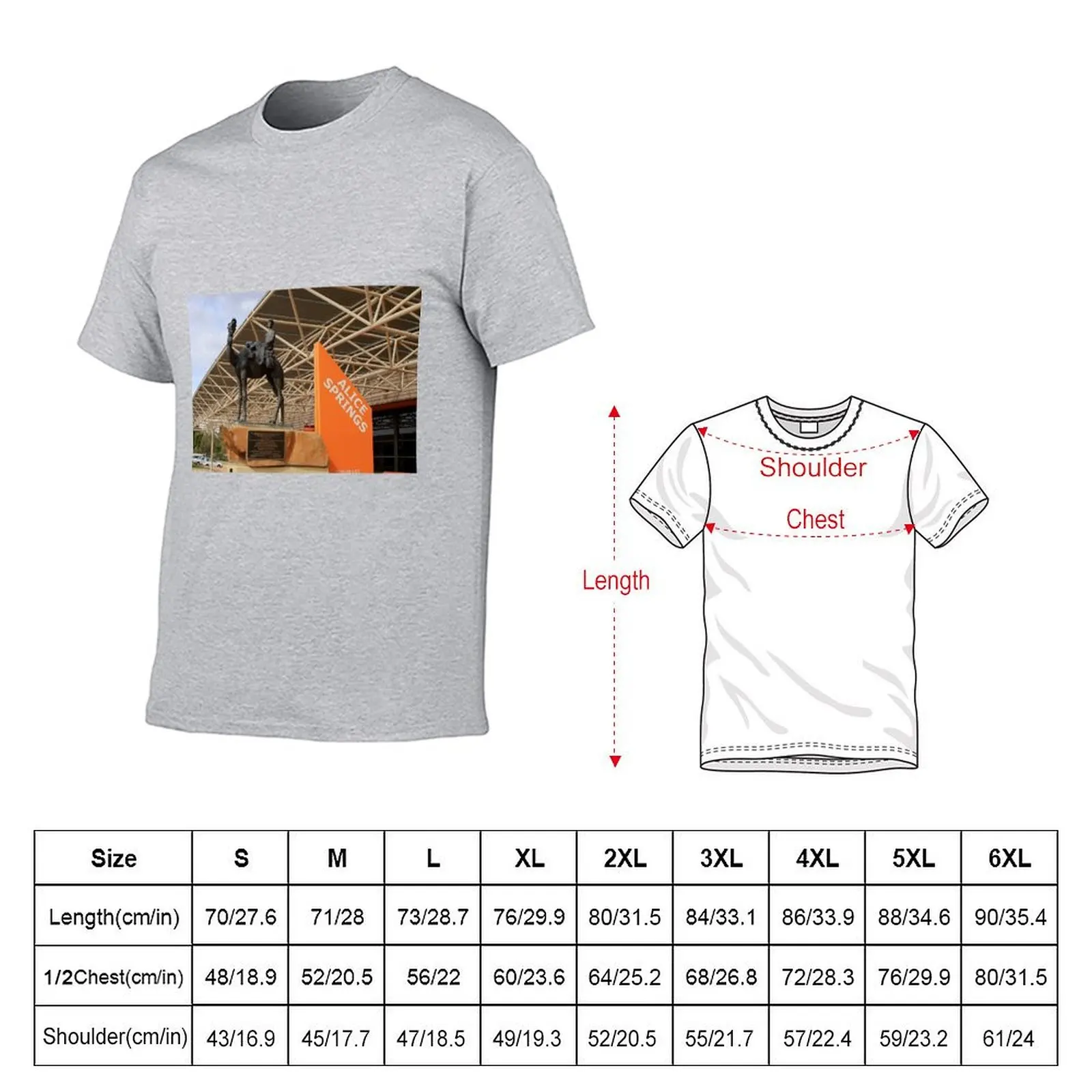 Alice Springs Railway Station, Australia T-shirt korean fashion tees t shirts for men cotton