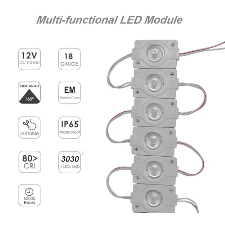 LED Module LED Windows Lights 6000k Light 200pcs 3030SMD 150LM Per LED Module IP65 Waterproof for Advertising Signs with Tape A