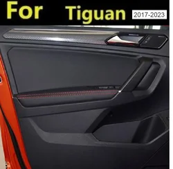 For Volkswagen Tiguan L 2017 2018 2019 2020 - 2023 Microfiber Leather Car Door Panel Armrest Protective Covercar Car interior