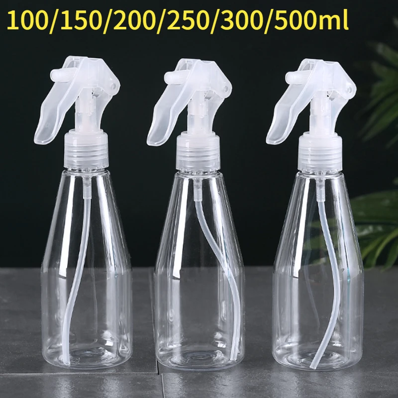 100ml/200ml/250ml/300ml/500ml Empty Spray Bottle Plastic Filling Hand Buckle Pump Sprayer for Alcohol Sterilization Travel Carry