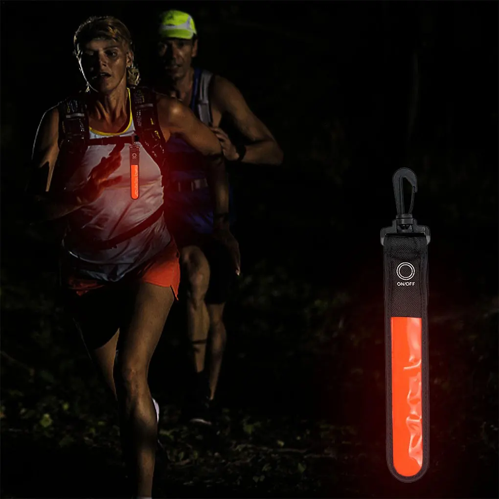 High Visibility Tag Bag Pendant LED Reflective Strap Tag Fast Slow Long Lighting Safety Running Gear For Outdoor Sports Riding