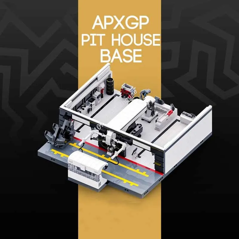 2628 قطعة MOC F1 فيلم APXGP حفرة منزل نموذج اللبنات تجميع الاطفال اللعب DIY بها بنفسك هدايا عيد الميلاد الإبداعية