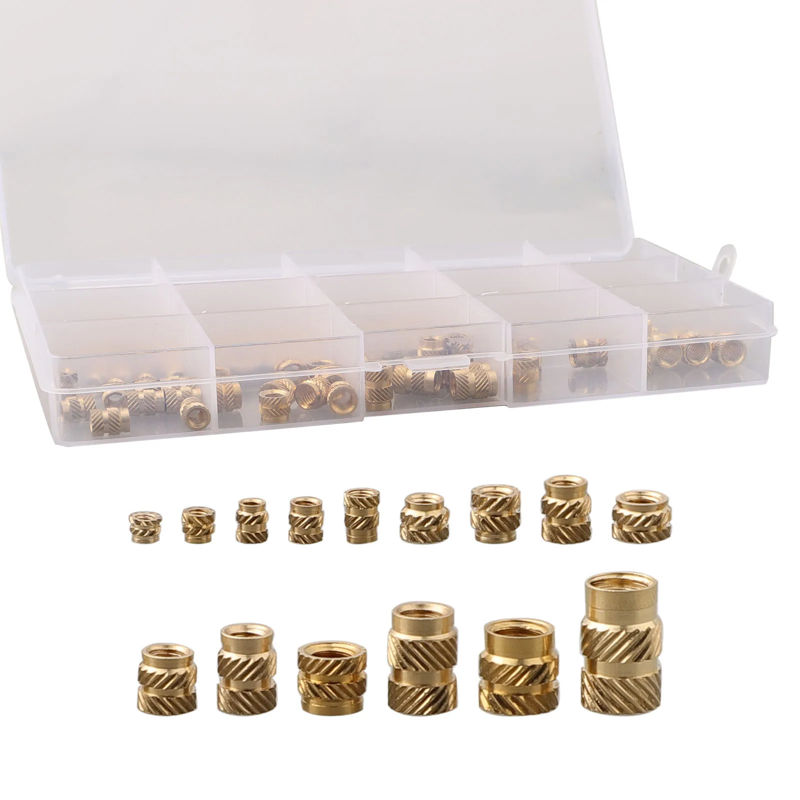 Threaded Inserts Threaded Insert Nuts Brass Threaded Bushing for Industrial Applications 300pcs Threaded Inserts