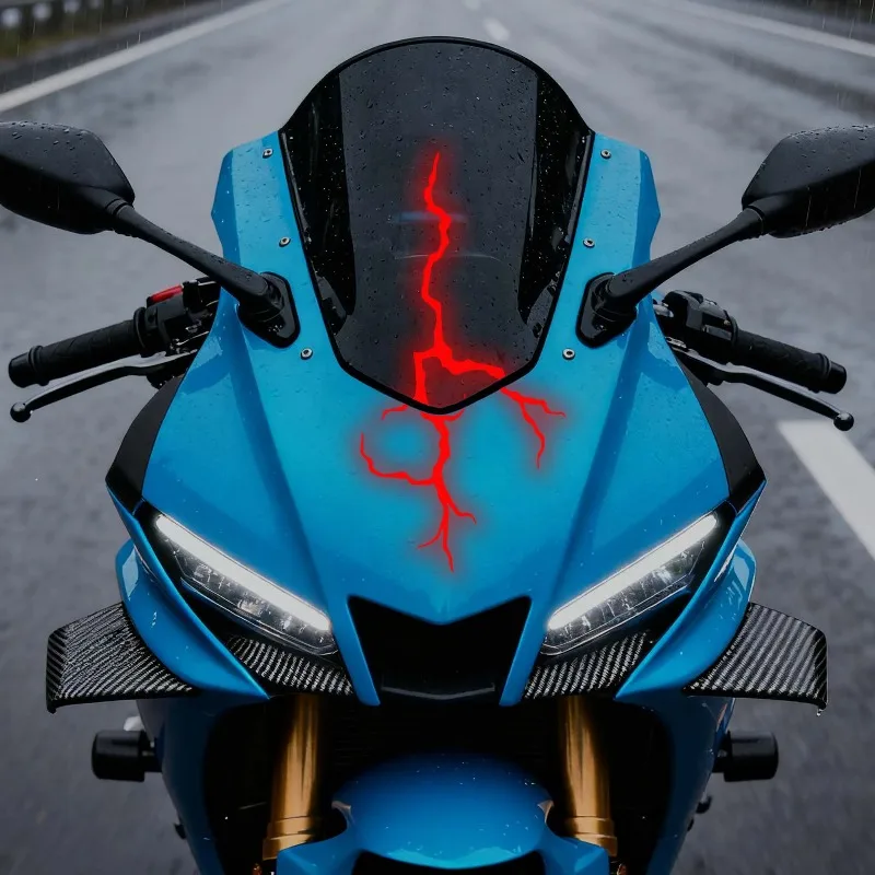 Cool Lightning Motorcycle Car Sticker, Waterproof, Suitable for Motorcycle Fuel Tank, Scooter, Self-adhesive Modified