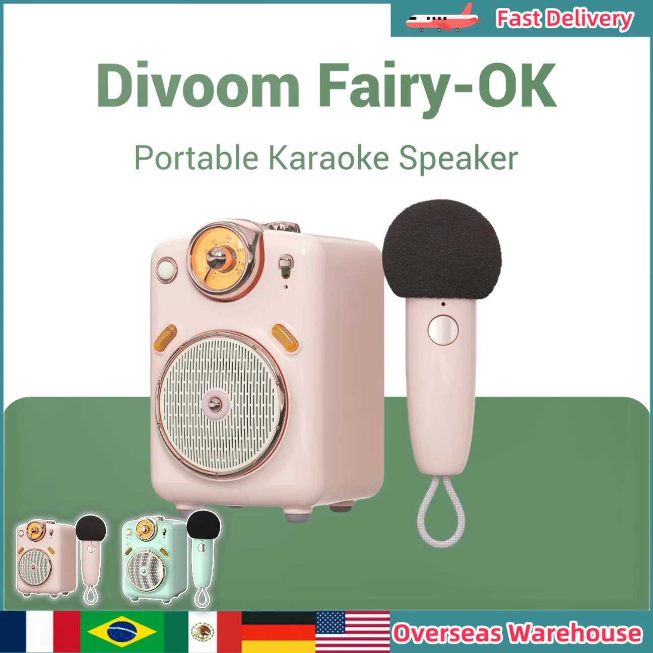 Bluetooth-колонки Divoom Fairy-ok со сменой голоса, FM-радио, портативная коробка звуков с Tf-картой, микрофоном, функция караоке, подарки