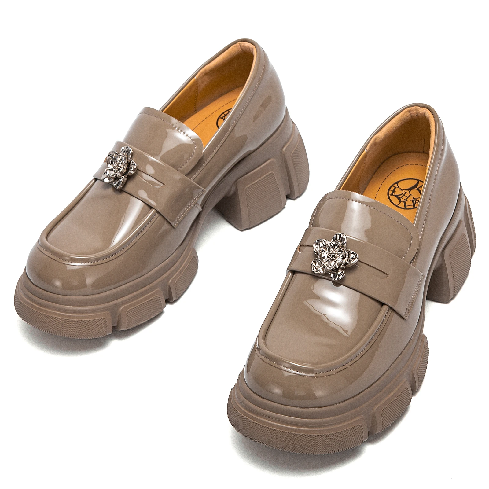 รองเท้าโลฟเฟอร์สีดำสำหรับผู้หญิง หนังวัวแท้ สไตล์มินิมอล ใส่สบาย รองเท้าแมรี่เจน รองเท้าทำงานสำหรับผู้หญิง