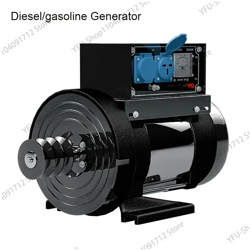 8KW Diesel Generator Set 220V  Single-phase Single Small Gasoline Generator All Copper Motor For Household Appliances Wate