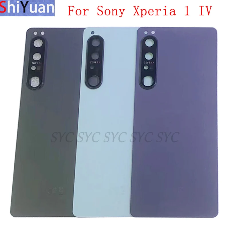 Cubierta de batería para Sony Xperia 1 IV, carcasa de Panel de puerta trasera, piezas de repuesto para lente de cámara