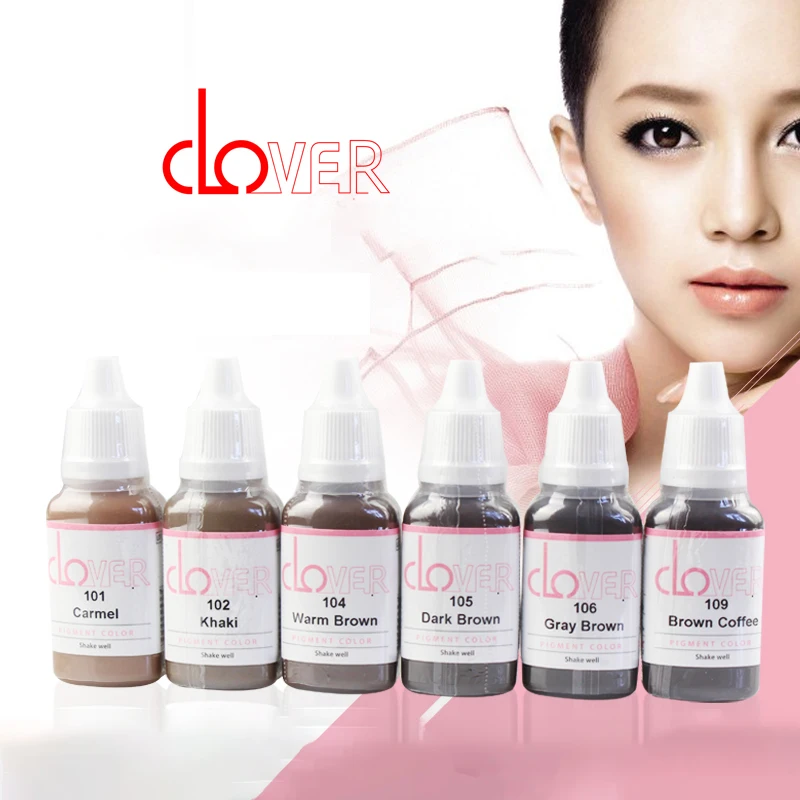 Tinta Makeup permanen Clover, untuk Eyeliner alis bibir Microblading alis kecantikan pigmen tato perlengkapan tinta Makeup permanen