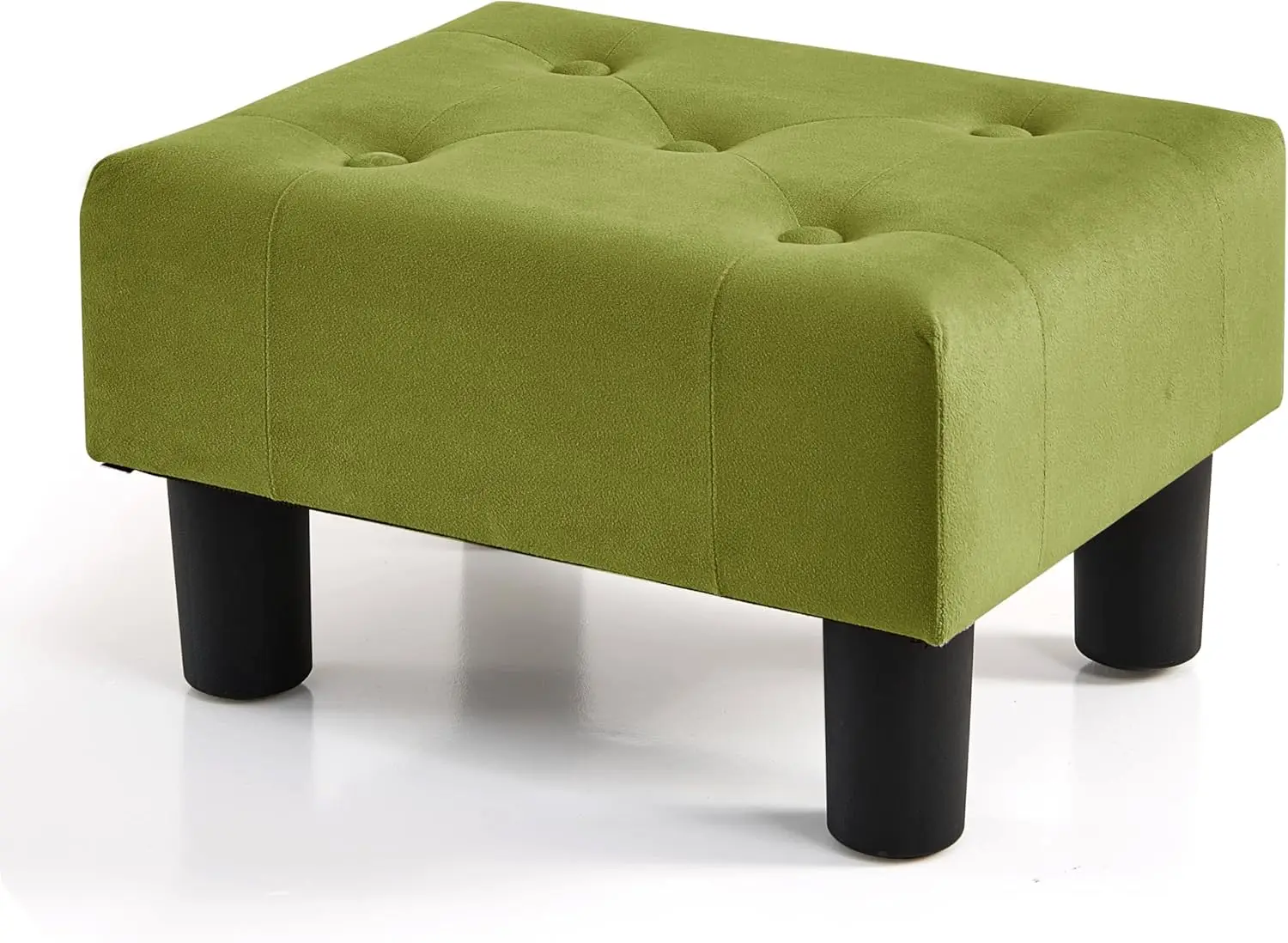 

Small Foot Stool, Velvet Foot Stools With Legs, Stable Small Footstool For Living Room, Olive Green