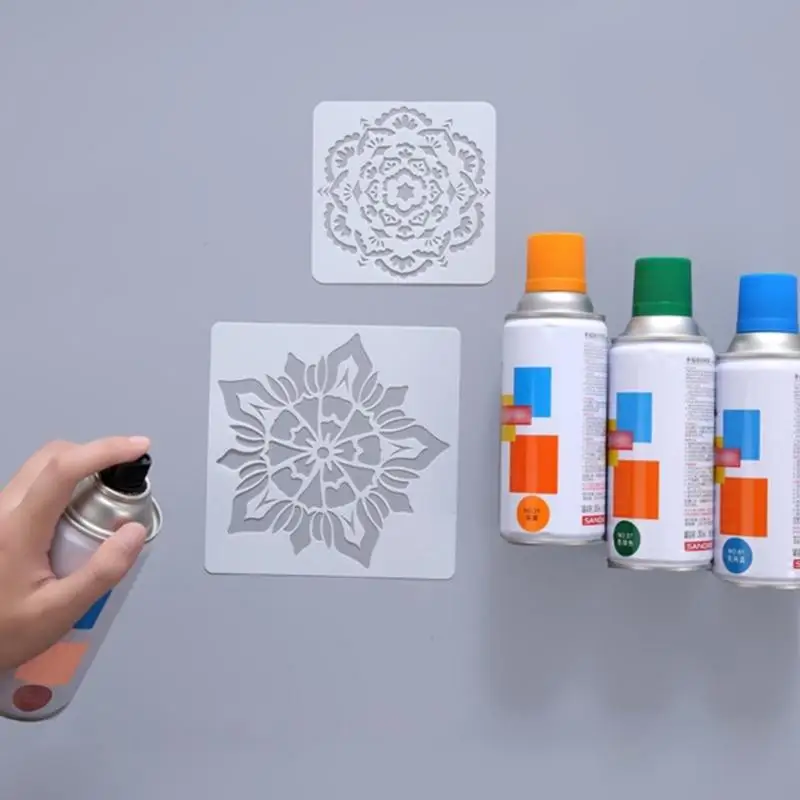 再利用可能なマンダラスステンシル耐久性ペット描画テンプレート芸術的な描画装飾のためのテンプレート